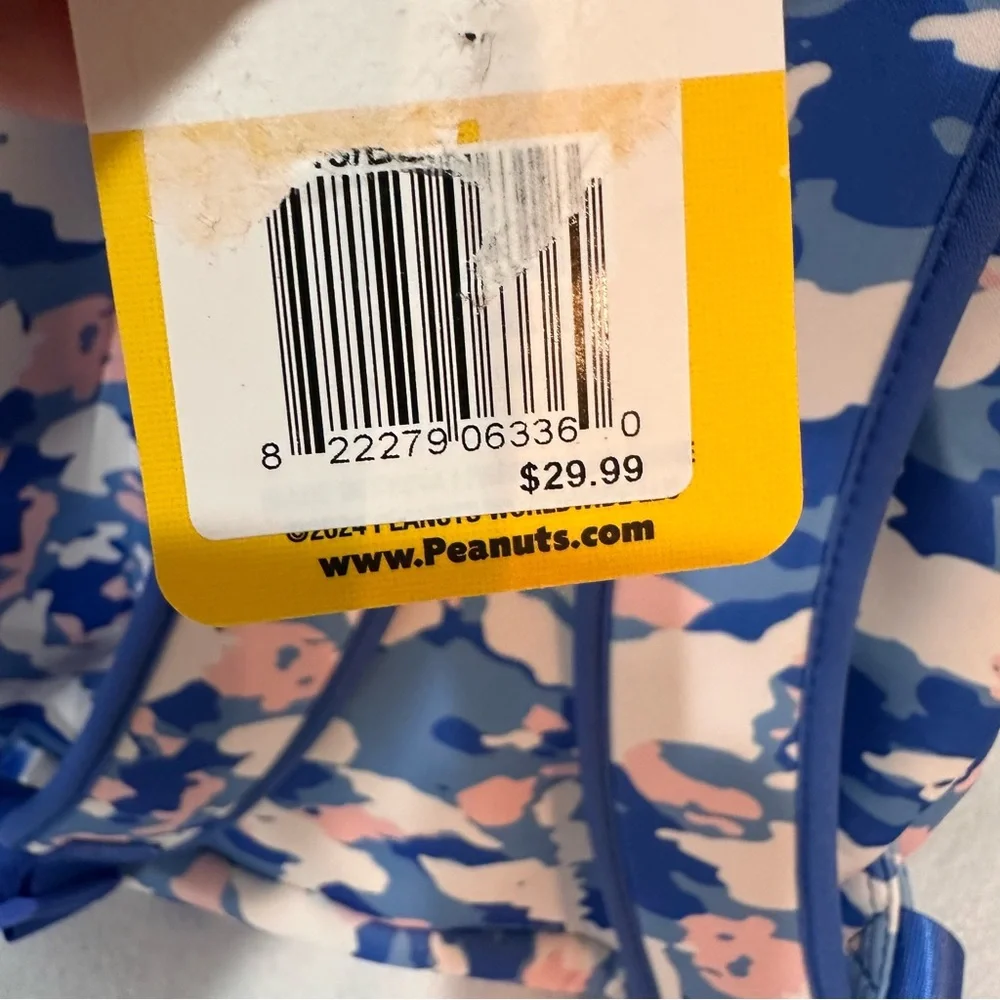 Blue and Pink Camouflage Snoopy Backpack